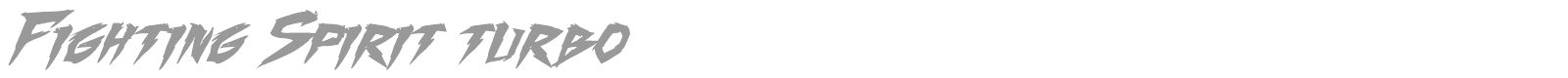 Fighting Spirit font preview